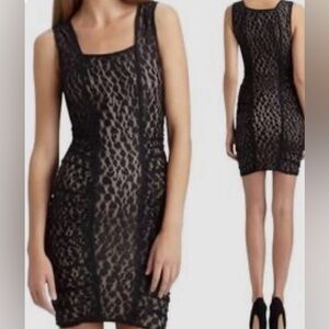 BCBG Maxazria Black Lace Sleeveless Dress